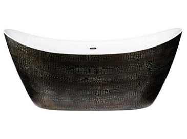 Alderley Mock Croc Leather Effect Freestanding Acrylic Bath