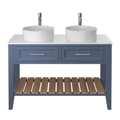 Broughton 1200mm double basin washstand Maritime Blue