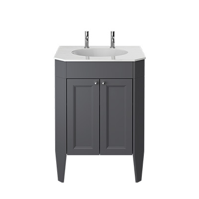 Heritage Bathrooms Caversham Vanity Unit in Graphite Grey