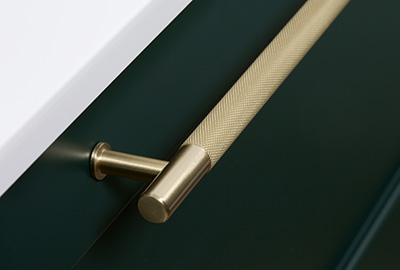 Heritage Bathrooms Freestanding Furniture Handle in Brushed Brass