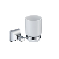 Heritage Lavington Gloss Chrome effect Ceramic Tumbler & toothbrush holder