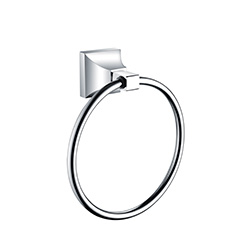 Heritage Lavington Gloss Polished Chrome effect Brass Wall-mounted Towel ring