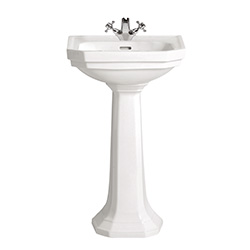 Heritage Bathrooms, B&Q,  Upperton Gloss White D-shaped Wall-mounted Cloakroom Basin