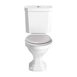 Heritage Bathrooms, B&Q, Upperton White Standard Close-coupled Toilet with Soft close seat & Close coupled cistern