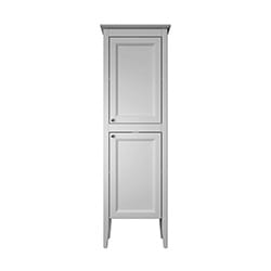 Heritage Bathrooms, B&Q, Winterbourne Tall Satin Mist Grey Double Freestanding Bathroom Cabinet
