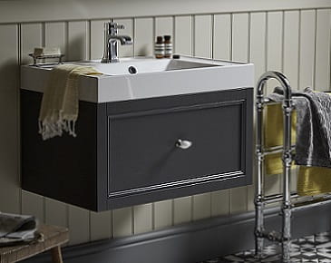 Caversham Wall Hung Vanity Unit in Graphite