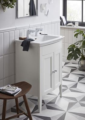 Caversham Vanity Unit in White Ash and Blenheim Basin