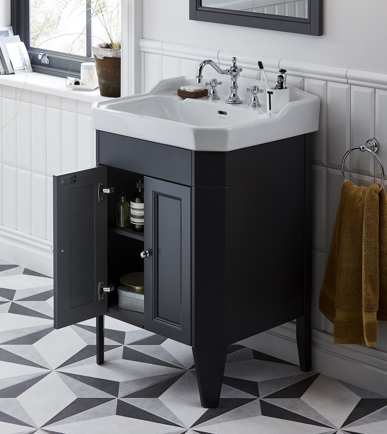 Caversham Vanity Unit with Granley Basin showing an open door