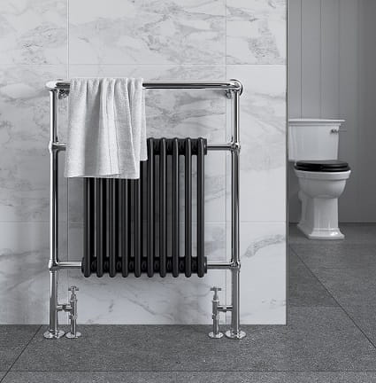 Clifton Black Heated Towel Rail 