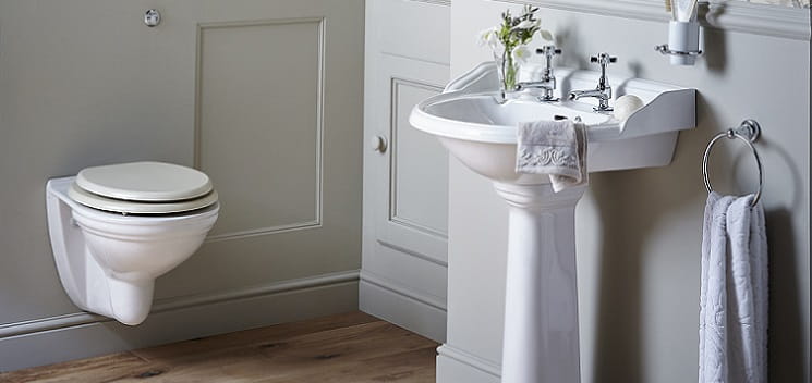 Dorchester basin and wall hung WC