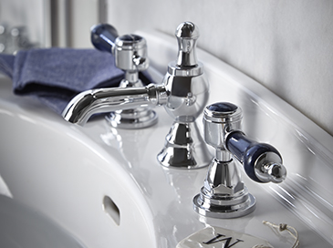 Glastonbury basin taps blue