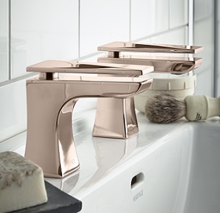 Hemsby Basin Taps in Rose Gold