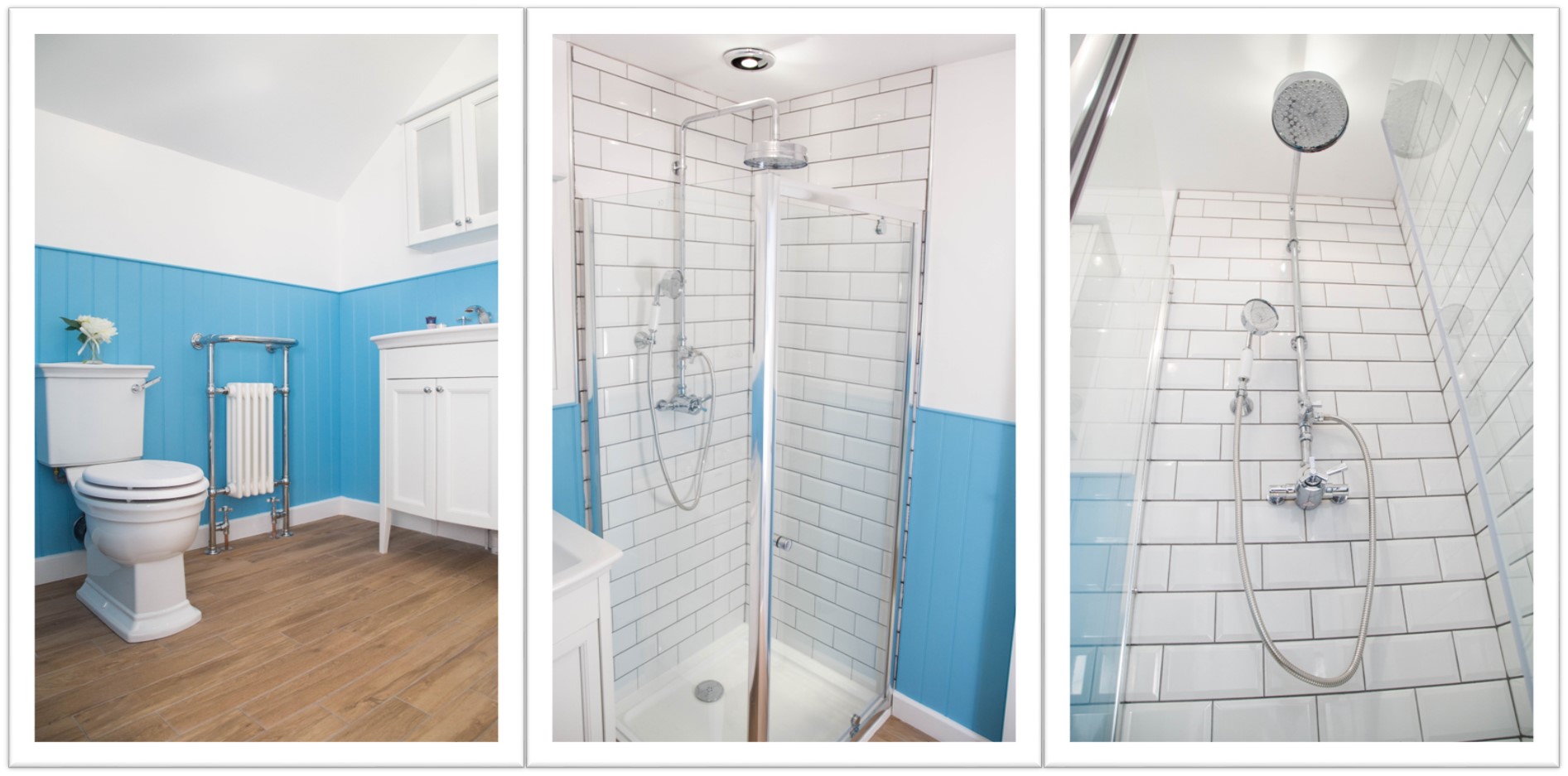 Heritage Bathrooms Blenheim suite with Caversham furniture and Gracechurch Shower