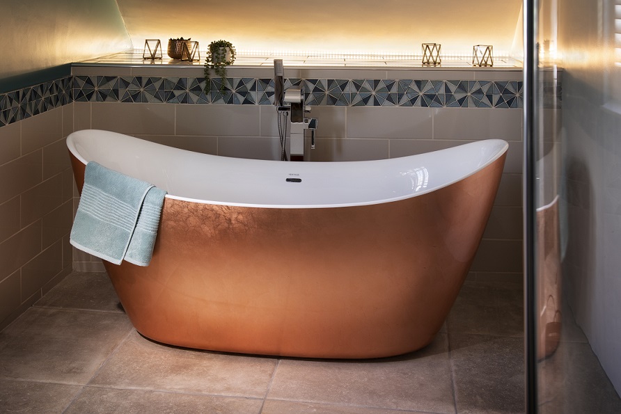 The Hylton bath in copper at Home Farm