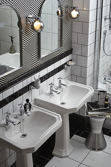 Granley Deco Twin Basins | Heritage Bathrooms