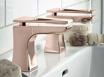 Rose Gold timited edition taps from Heritage Bathrooms