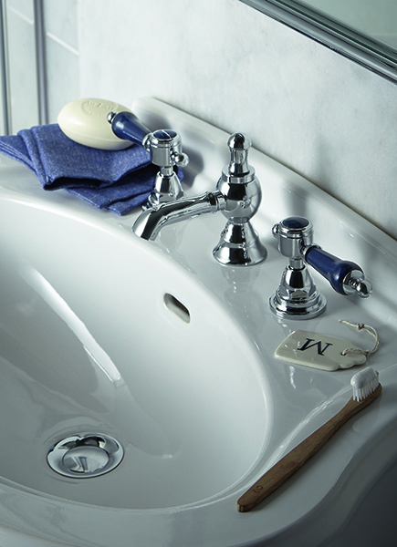 Glastonbury midnight blue bathroom tap