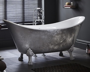 Lyddington Metallic Effect Cast Iron Bath