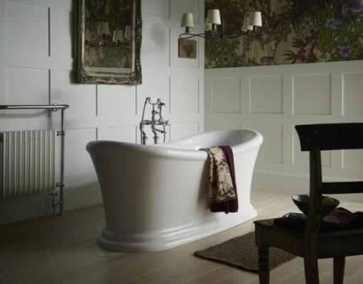 Heritage Bathrooms Orford acrylic bath with Dawlish bath shower mixer