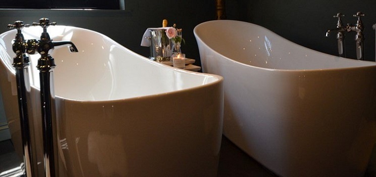 Twin Polperro Slipper Baths