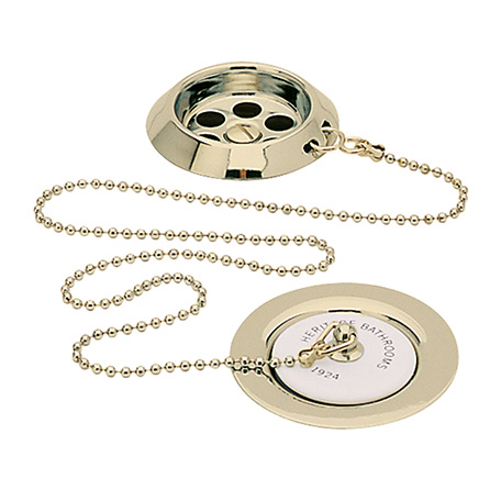 Heritage Bath Waste Porcelain Plug Vintage Gold
