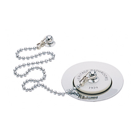 Heritage Basin Waste Porcelain Plug Chrome