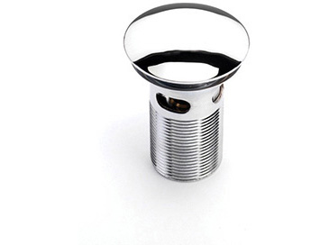Push Button Basin Waste SLOTTED Chrome