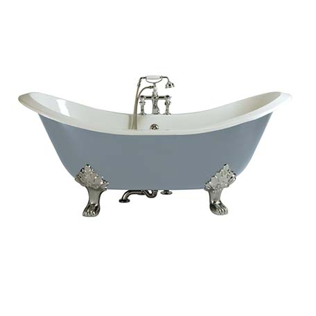 Devon Cast Iron Bath With Tap Holes White