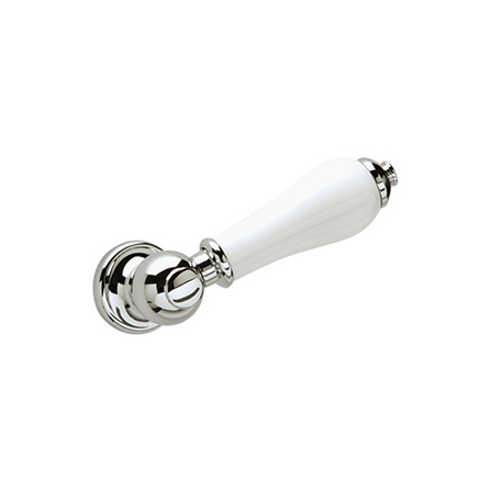 Traditional Cistern Lever Chrome/White