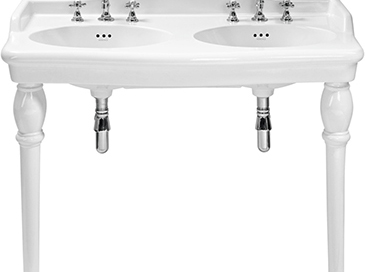 Victoria Stand Alone Double Bowl Basin 3 taphole