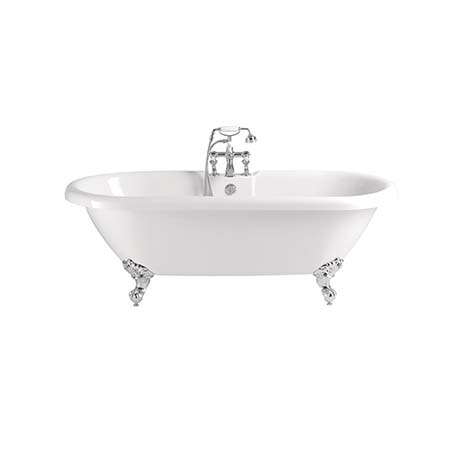 Oban Double Ended Roll Top Bath 2 taphole