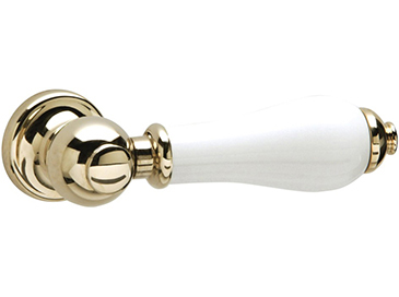 Traditional Cistern Lever Vintage Gold/white