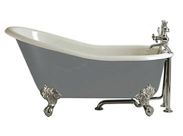 Kent Cast Iron Bath With Tap Holes White