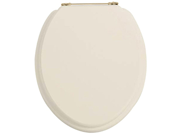 Toilet Seat Vintage Gold Hinge Oyster