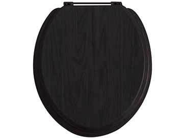 Toilet Seat Chrome Hinge Black
