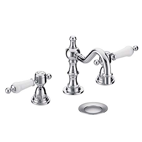 Glastonbury 3TH Swivel Spout Mixer Chrome