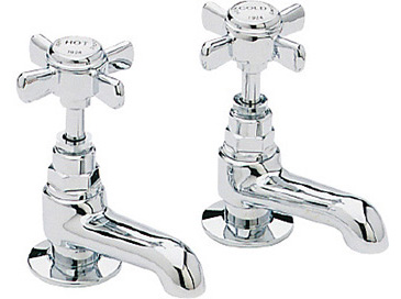 Dawlish S/Nose Basin Taps Chrome