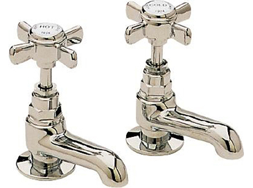 Dawlish S/Nose Basin Taps Vintage Gold