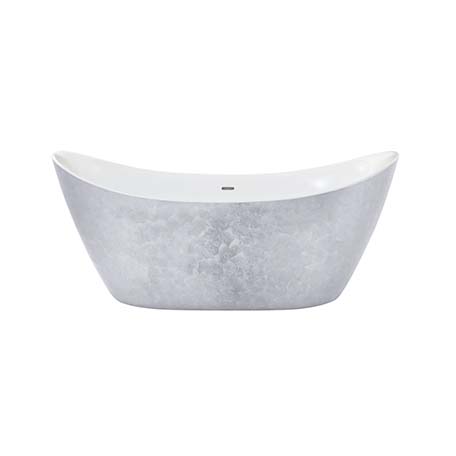 Hylton Freestanding Acrylic Bath Stainless Steel Effect