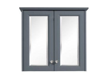 Caversham 2 door mirror wall cabinet Graphite