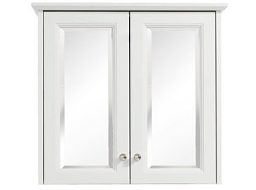 Caversham 2 door mirror wall cabinet White Ash