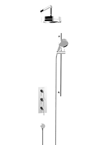 Somersby Concealed Dual Control Valve Twin Stopcock Flexible and Fixed Kit