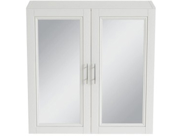 Caversham 640mm Mirror Wall Cabinet White Ash