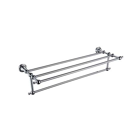 Holborn Double Bathroom Towel Shelf Chrome