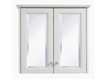 Caversham 2 door mirror wall cabinet Dove Grey