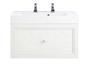 Caversham WH Vanity Unit 1 Drawer White Ash