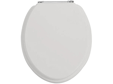 Toilet Seat Chrome Hinge Dove Grey