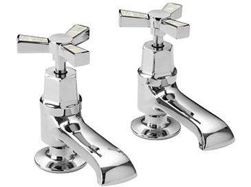 Gracechurch Basin Taps Chrome & Mother of Pearl