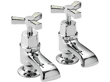 Gracechurch Bath Taps Chrome & Mother of Pearl