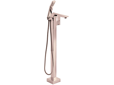 Hemsby Floor Standing Bath Shower Mixer Rose Gold